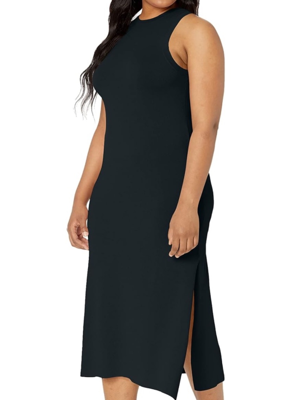 Black Midi bodycon fit dress 💓 NWT size XXS